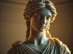ギリシアの古拙な女神像